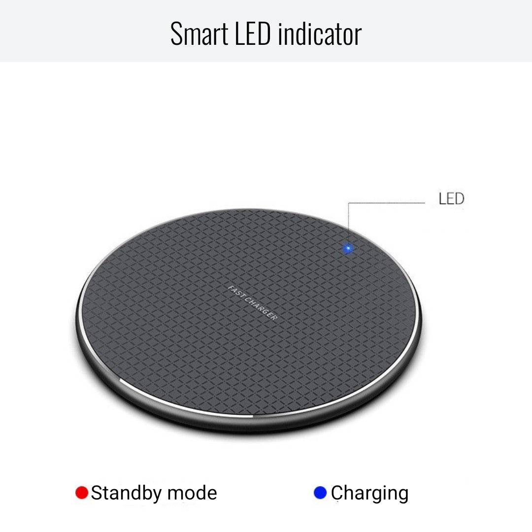 35W Qi Ultra-Fast Wireless Charging Pad for Apple and Android with USB Type-C Cable