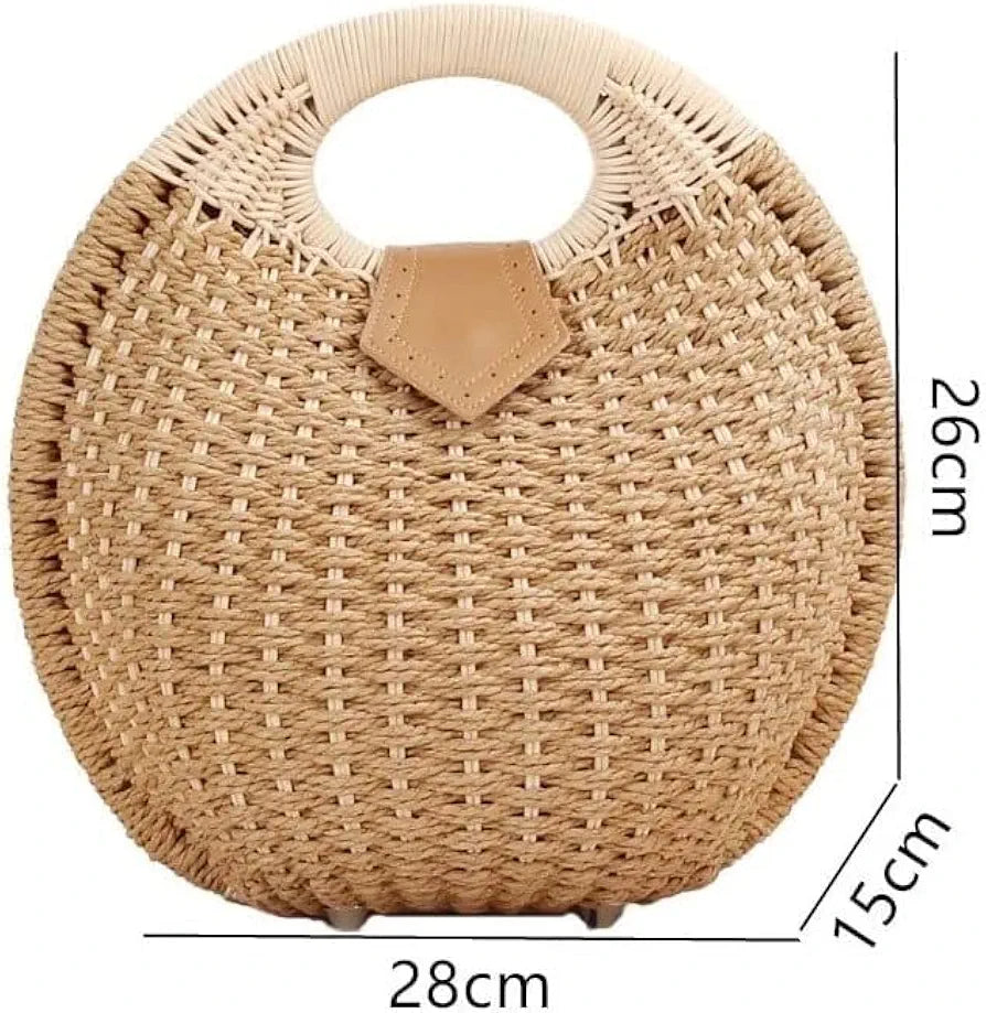 Rattan Shell Woven Handbag