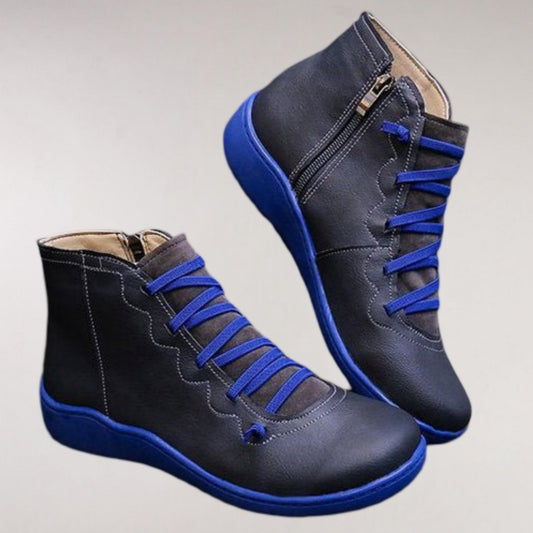 Women's Flat Leather Ankle Boots