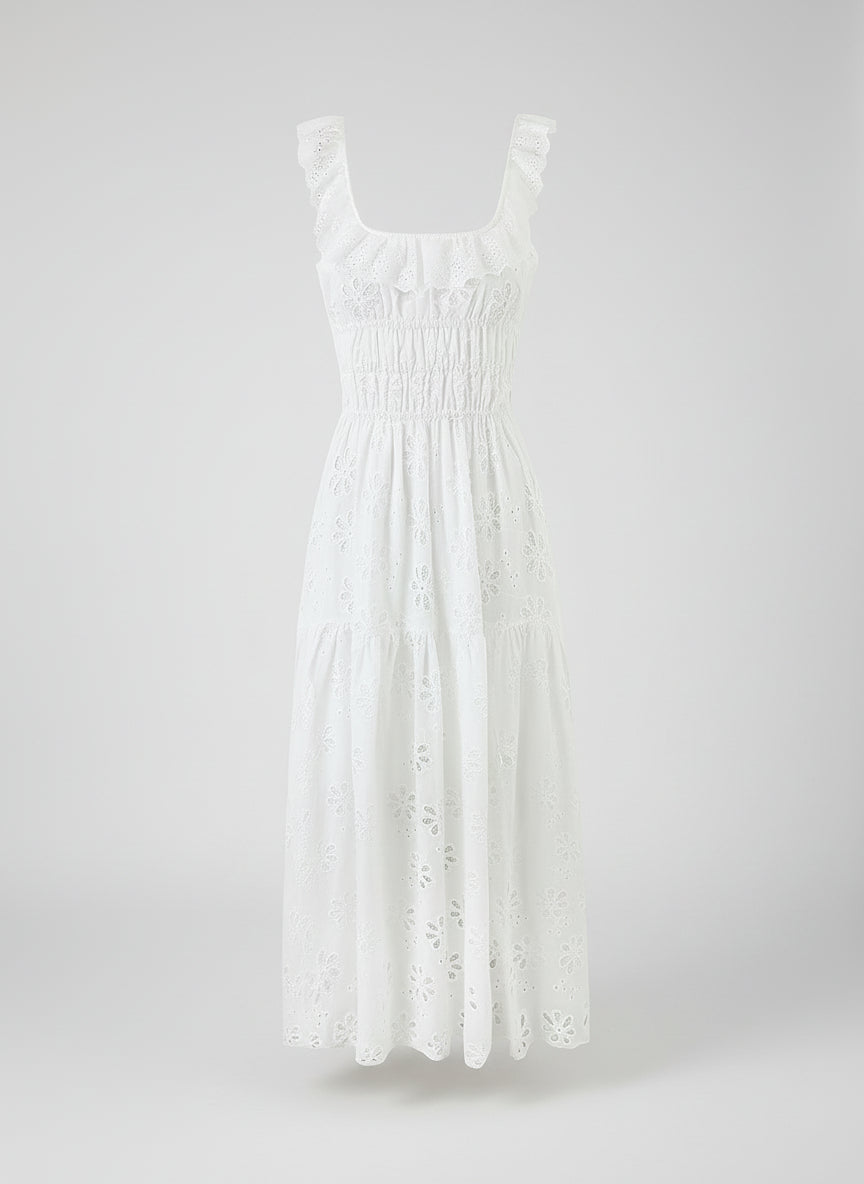 Eyelet Embroidered Maxi Dress