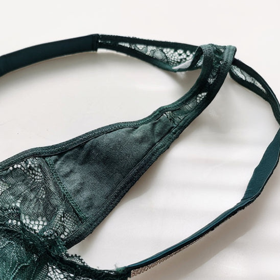 Shine Strap Lace Thong Panty