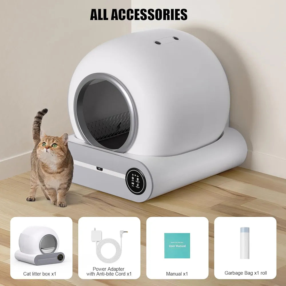 65L Capacity Self-Cleaning Smart Cat Litter Box
