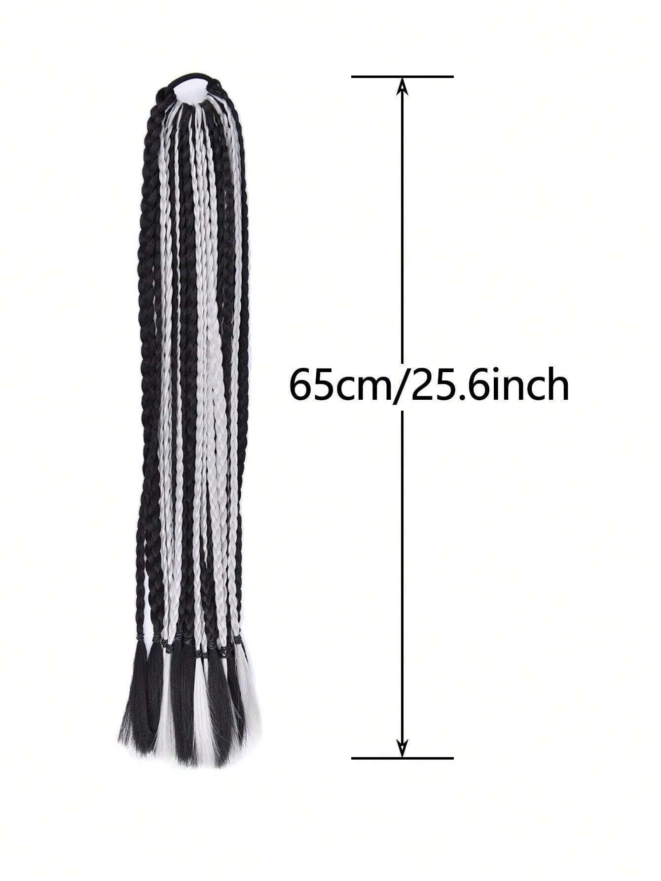 Colorful Braided Synthetic Hair Ponytail Extensions