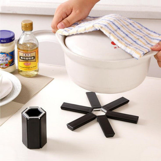 Non-Slip Heat-Resistant Trivet, Collapsible Hot Pad