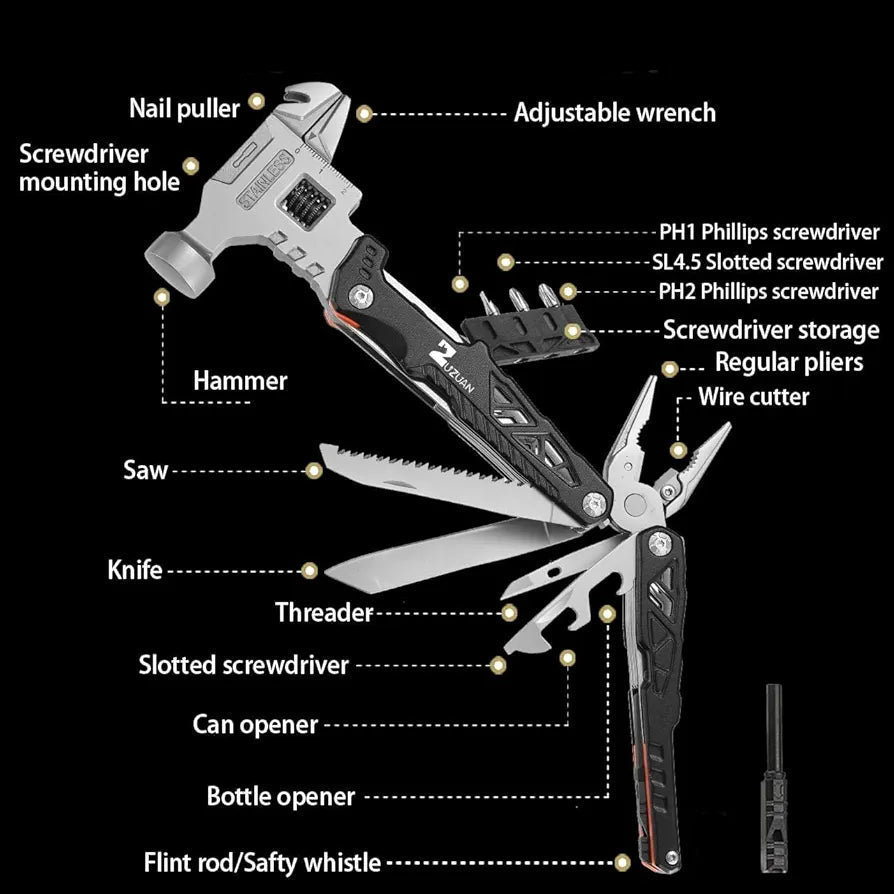 18-in-1 Folding Claw Hammer