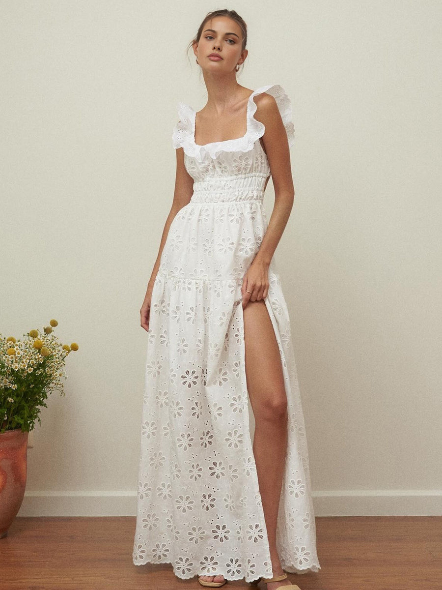 Eyelet Embroidered Maxi Dress