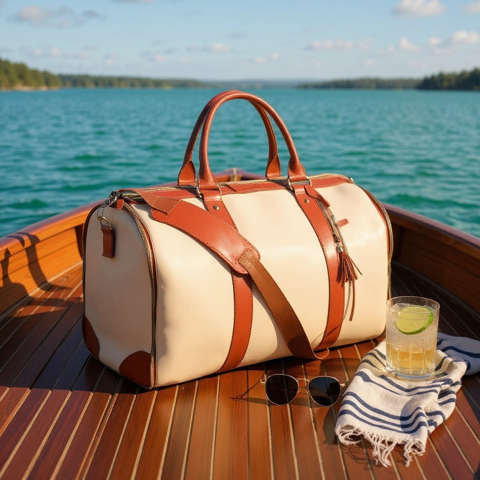 Large Capacity PU Leather Carry-On Bag