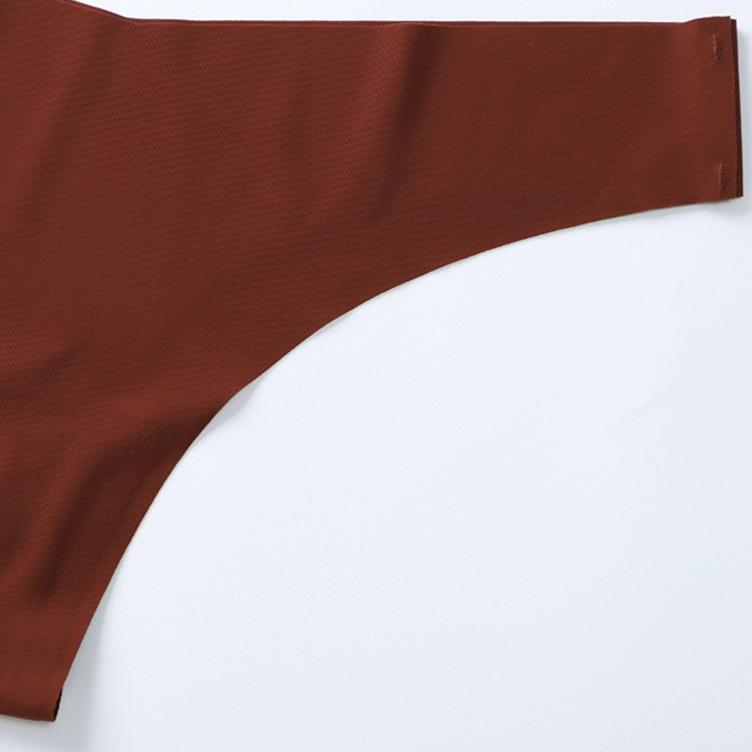 Seamless Low-Rise Ice Silk No-Show Thong