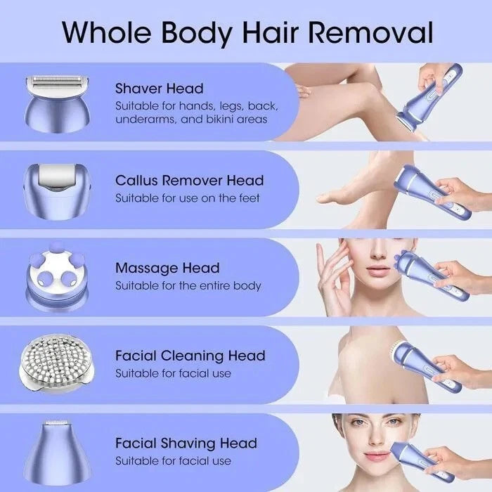 7-in-1 Waterproof USB Electric Shaver