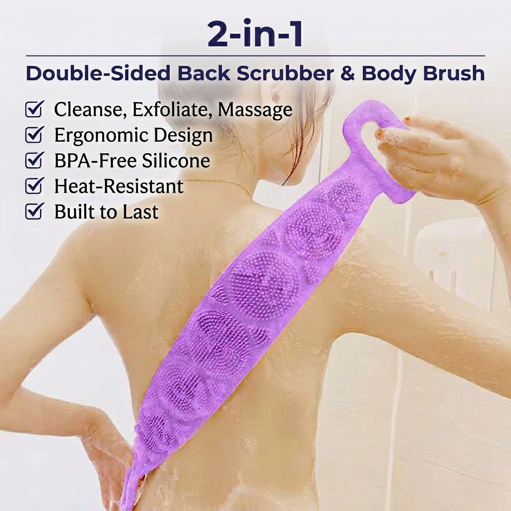 Double-Sided Back Scrubber &  Body Brush
