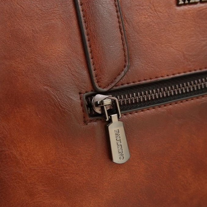 Retro Floral Embossed Genuine Leather Handbag