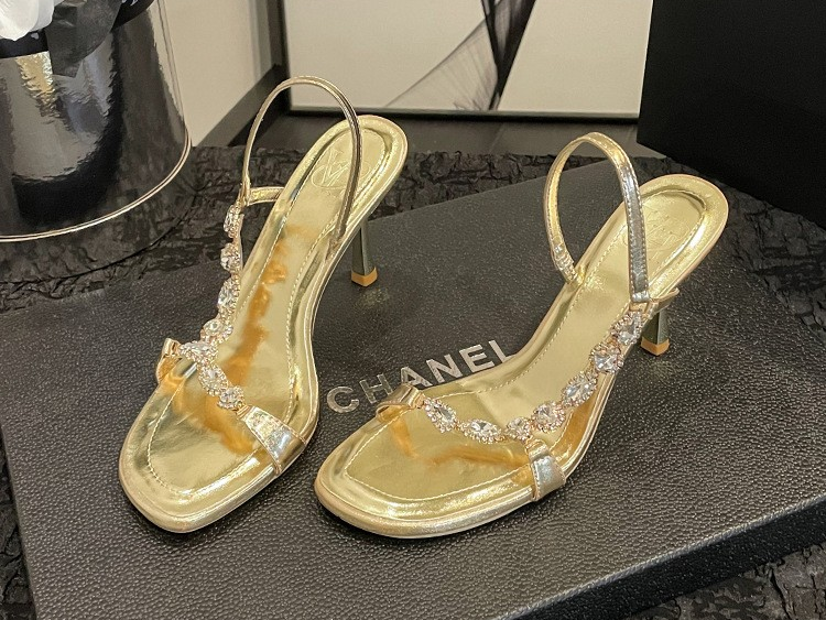 Rhinestone Stiletto Heel Sandals