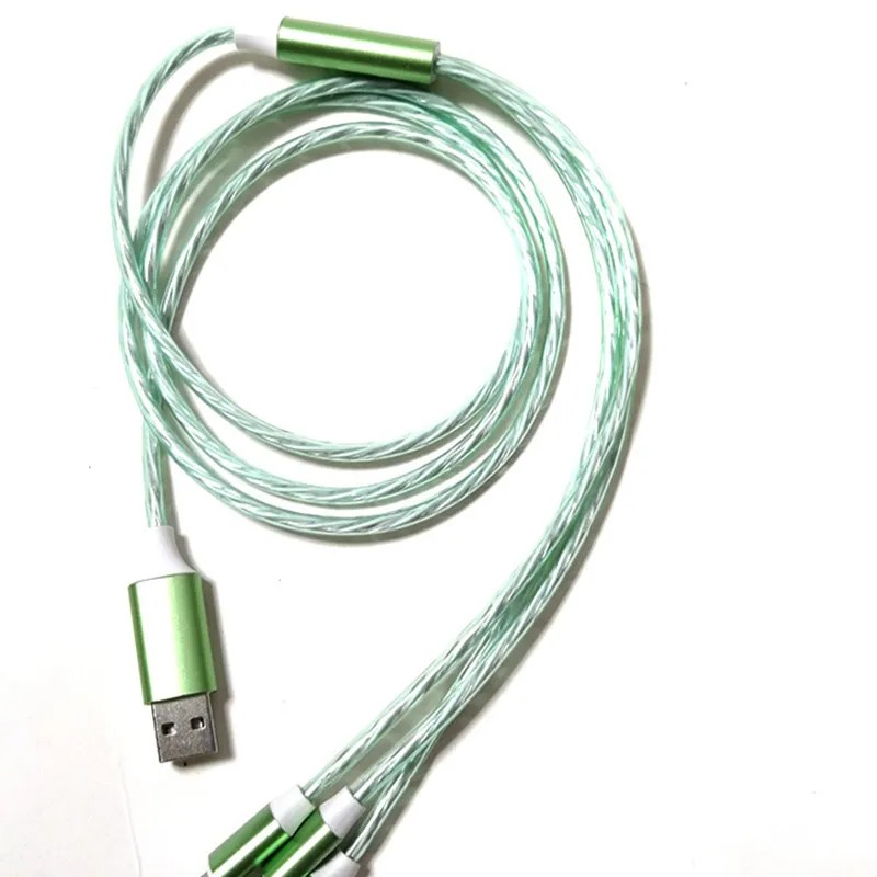 3-in-1 LED Light-Up Ultra-Fast Charging Cable for Type-C, Micro-USB and Lightning