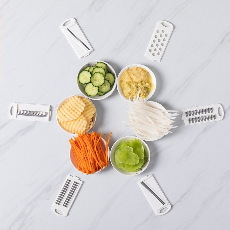 12-in-1 Multifunction Circular Slicer Set with Container Base/Strainer