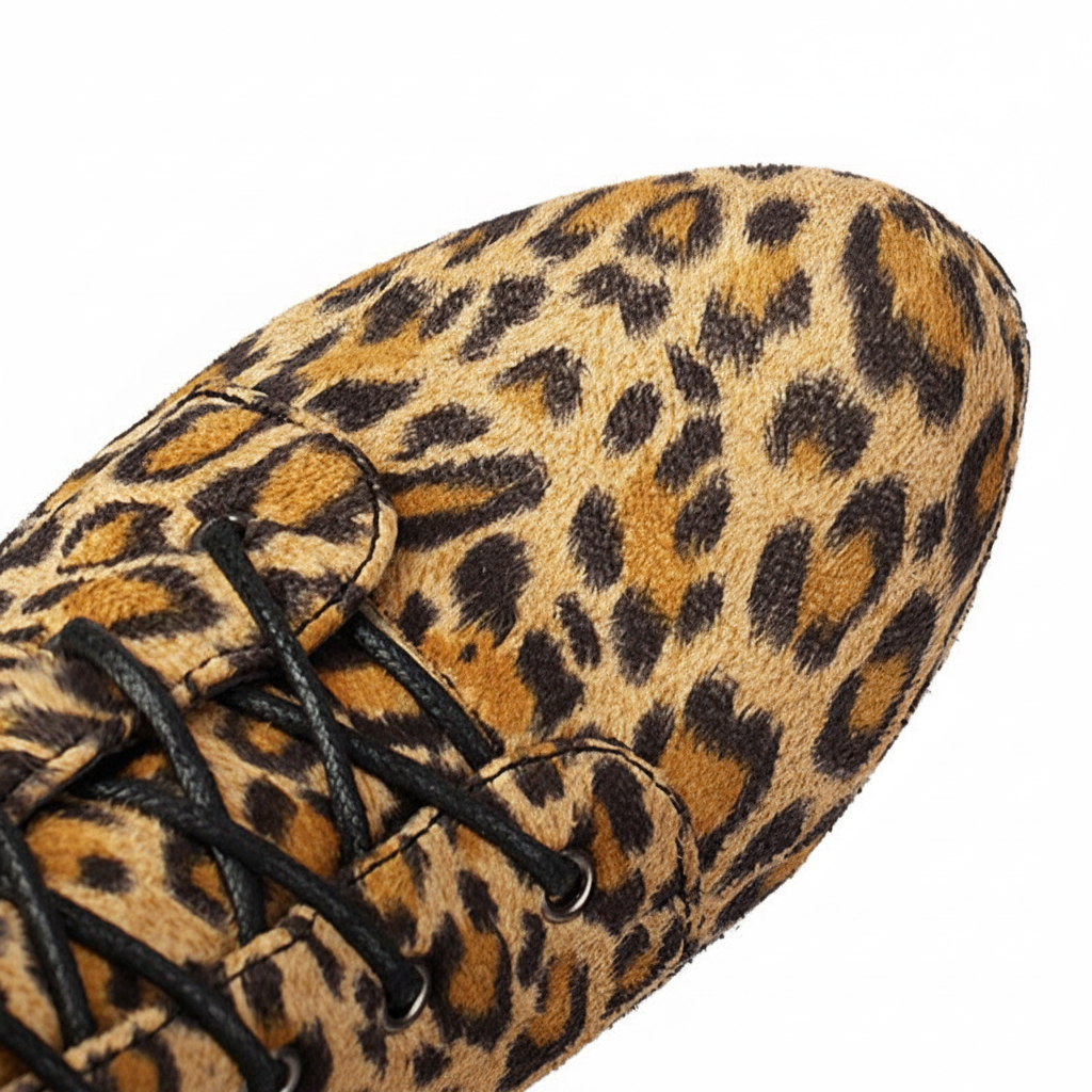 Leopard Platform Ankle Boots