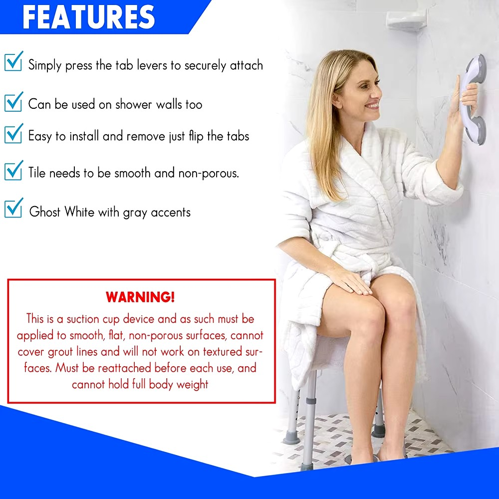 Suction Bathroom Safety Grab Bar