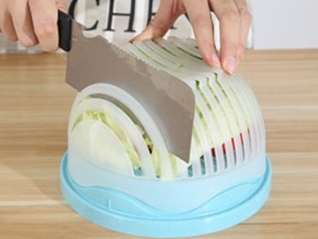 2-in-1 Salad & Fruit Cutter Bowl