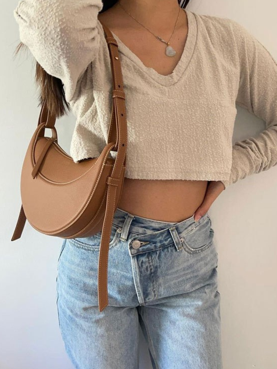 Polène Numéro Dix Shoulder Bag – Genuine Cowhide Leather