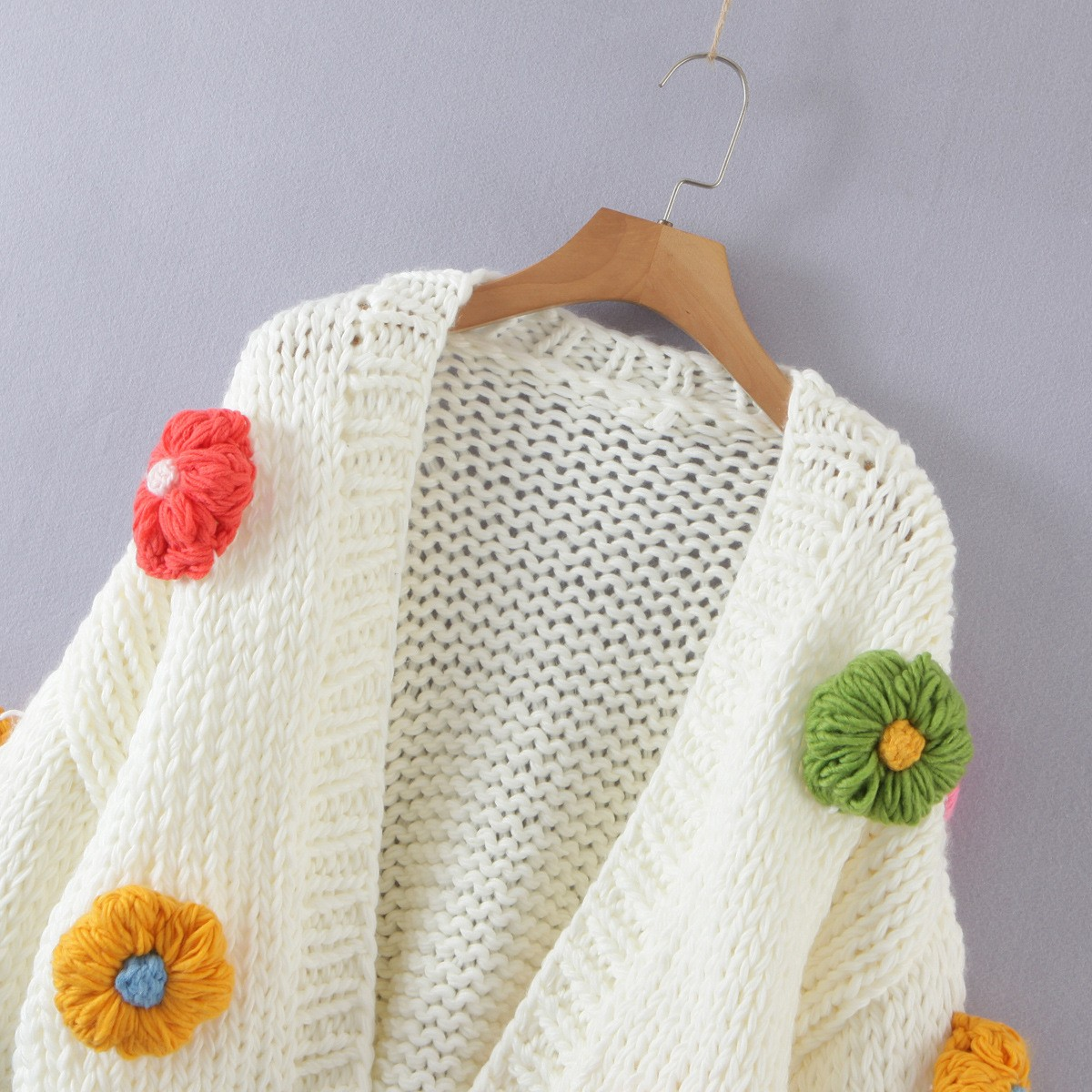 Cropped Chunky Knit Cardigan