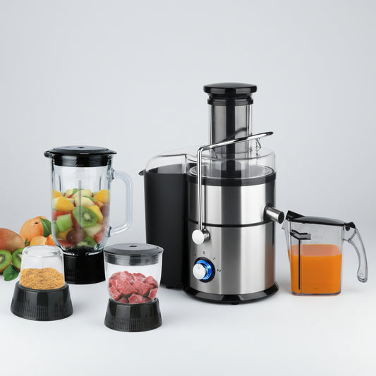 4-in-1 Multifunctional Food Processor – Chopper, Blender, Grinder & Juicer