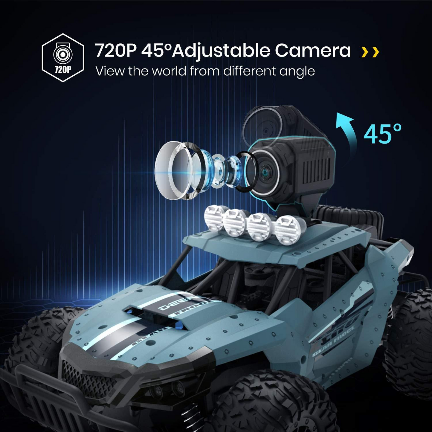 4WD RC Remote Control Monster Truck with 720P HD FPV Camera – 30 km/h