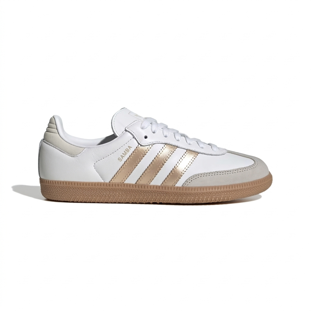 ADIDAS Women's Samba OG Sneakers – White/Gold