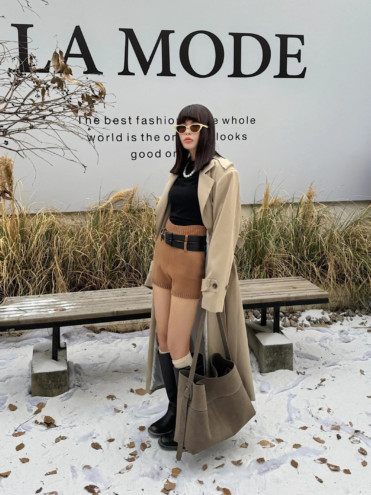 Retro Suede Slouchy Tote Bag