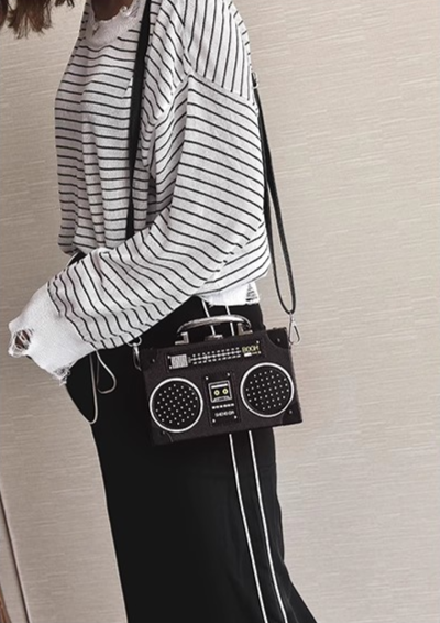 Retro Boombox-Shaped Handbag