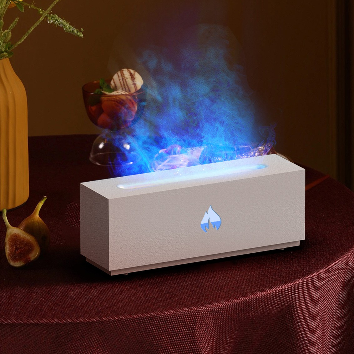 Flame Essential Oil Aroma Diffuser, Air Humidifier with Aromatherapy Functionality, Quiet Operation