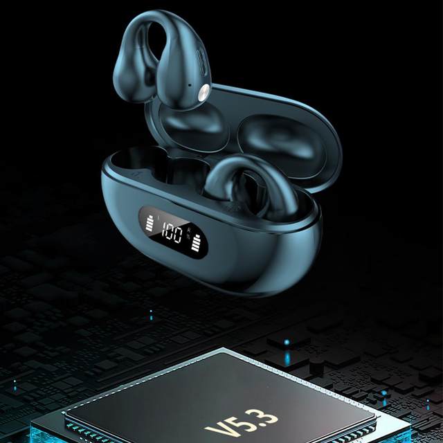 Wireless Ear Clip Bone Conduction Earbuds, Noise-cancelling