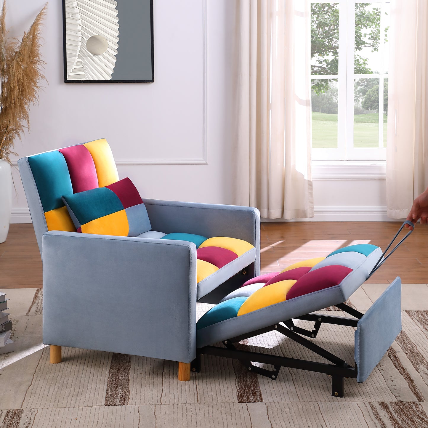 3-in-1 Convertible Sleeper, Sofa & Chair Bed, Pull Out Chair with ...