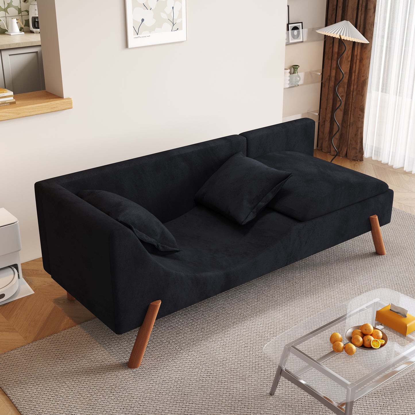 Cut-and-fill Chaise Lounge, Convertible Multifunctional Sofa