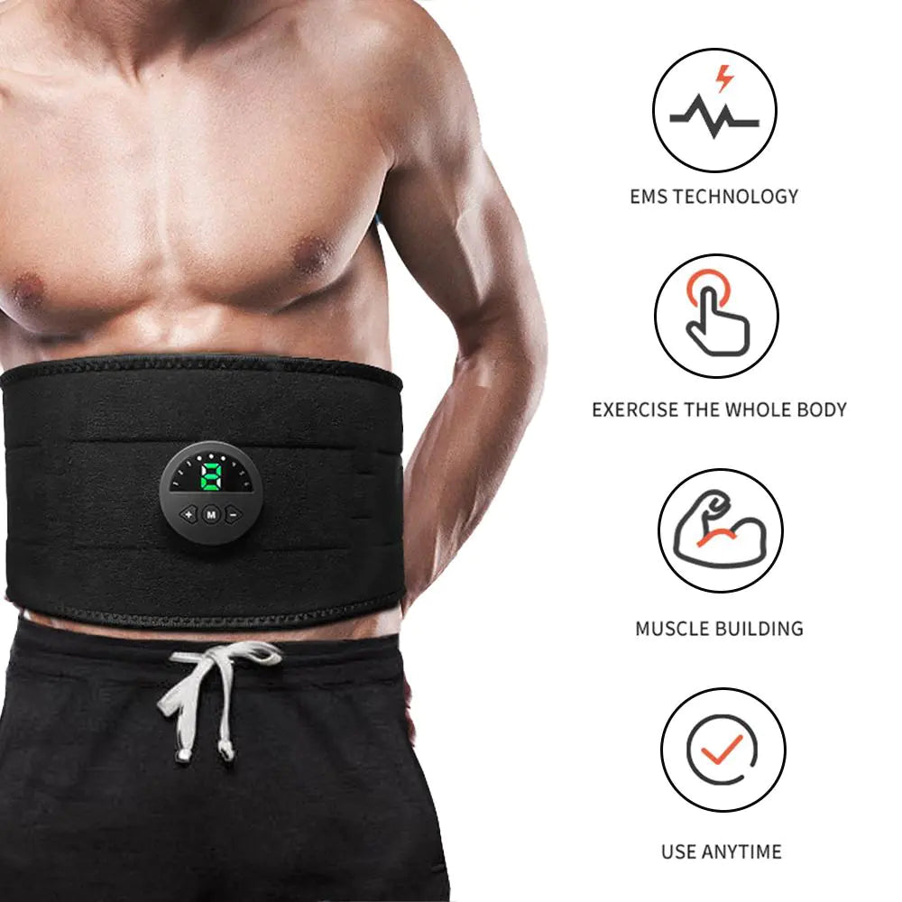 Fitness Vibration Belt with 6 Modes & 9 Vibration Frequencies, USB Fast Charging