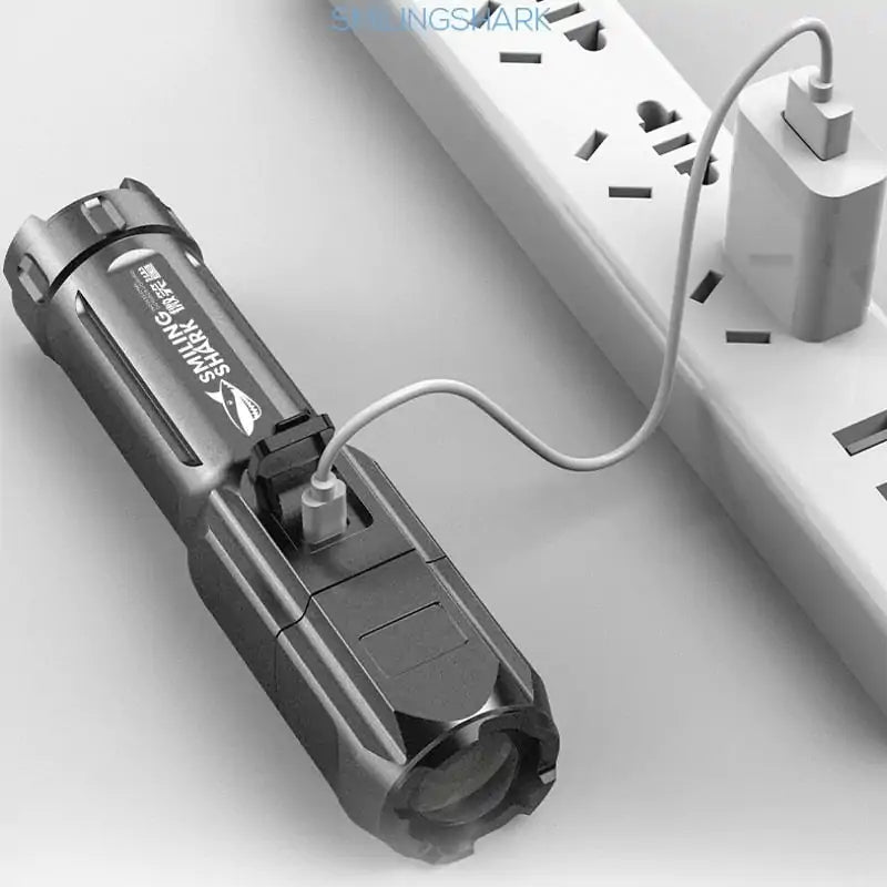 USB Rechargeable Powerful LED Flashlight