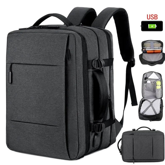 Waterproof Large Capacity Classic Travel Backpack with USB Charging Port