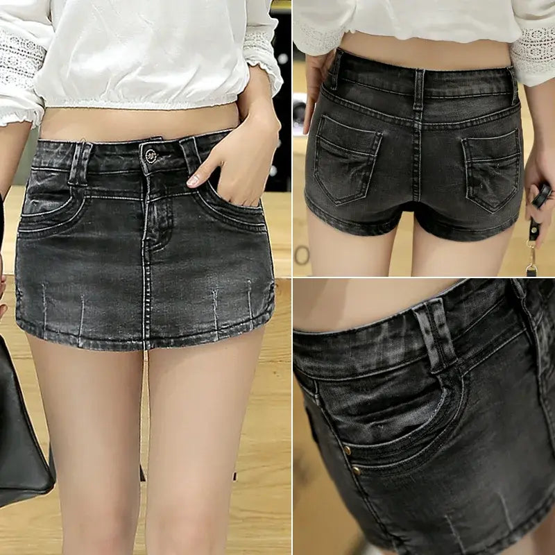 Fashion Denim Mini Skirt Shorts