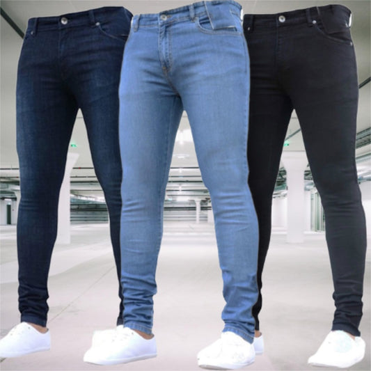 Retro Zipper Stretch Jeans for Men
